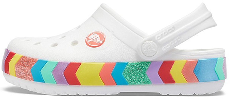 (Preschool) Crocs Rainbow Outdoor Beach Sports Big Boys White Sandals 207007-100 Buy (Preschool) Crocs Rainbow Outdoor Beach Sports Big Boys White Sandals 207007-100
