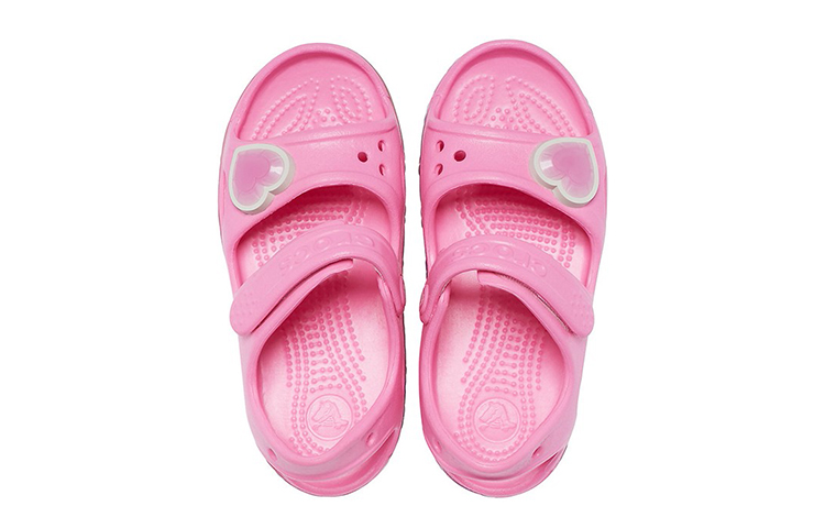Purchase (Preschool) Crocs Rainbow Pattern Soft Sole Non-Slip Rose Pink Sandals 206795-669