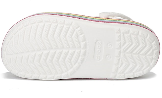大童 Crocs 閃亮彩虹 小卡駱班 沙灘洞洞運動涼鞋 白色 Purchase 大童 Crocs 閃亮彩虹 小卡駱班 沙灘洞洞運動涼鞋 白色