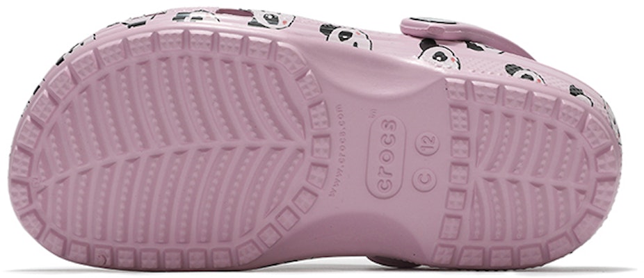 大童 Crocs 克洛克斯 卡通熊貓印花 洞洞運動涼鞋 芭蕾色 Shop 大童 Crocs 克洛克斯 卡通熊貓印花 洞洞運動涼鞋 芭蕾色