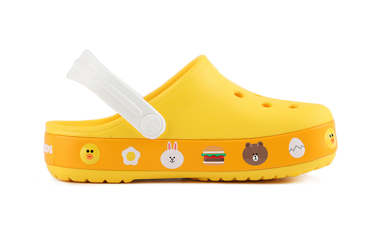 Order 兒童 Crocs卡羅琪 Classic clog 防滑耐磨兒童涼鞋 黃白棕