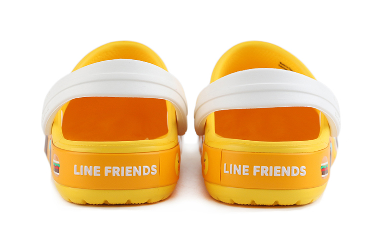 Shop 兒童 Crocs卡羅琪 Classic clog 防滑耐磨兒童涼鞋 黃白棕