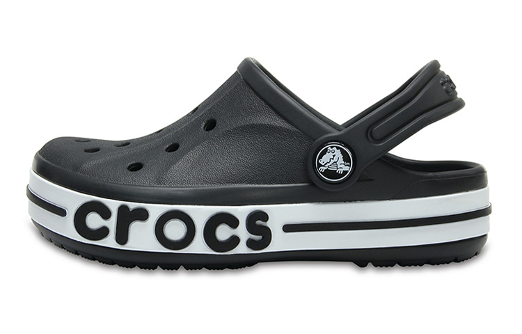 (Preschool) Crocs Small Crocs Outdoor Flat Heel Beach Sports Black White Sandals 'Black White' 205100-001