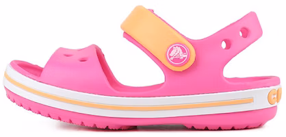 (Preschool) Crocs Small Crocs Outdoor Flat Heel Beach Sports Pink Yellow Sandals 'Pink Yellow' 12856-6QZ (Preschool) Crocs Small Crocs Outdoor Flat Heel Beach Sports Pink Yellow Sandals 'Pink Yellow' 12856-6QZ