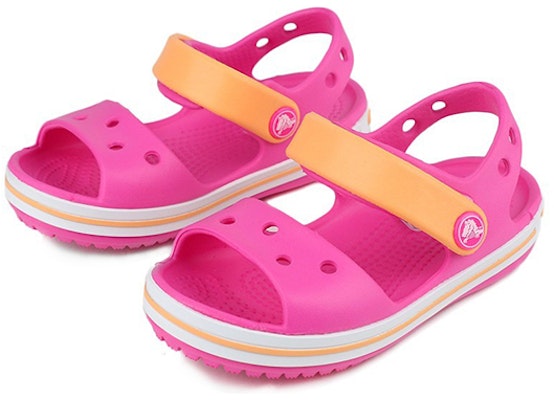 (Preschool) Crocs Small Crocs Outdoor Flat Heel Beach Sports Pink Yellow Sandals 'Pink Yellow' 12856-6QZ Lookbook (Preschool) Crocs Small Crocs Outdoor Flat Heel Beach Sports Pink Yellow Sandals 'Pink Yellow' 12856-6QZ