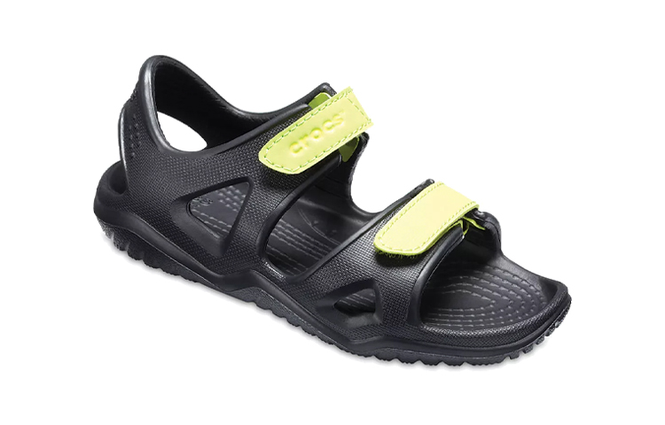 Lookbook (Preschool) Crocs Swiftwater River Sandal 'Black' 204988-09W