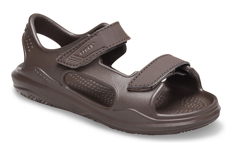 Lookbook (Preschool) Crocs Swiftwater Sandal 'Brown Velcro' 206267-22Y
