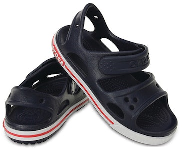 (PS) Crocs 魔术贴平底运动深蓝色凉鞋 14854-462 Shop (PS) Crocs 魔术贴平底运动深蓝色凉鞋 14854-462