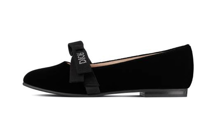 (Preschool) Dior Miss B 'Black Velvet Slip-On' 3SBS11SHOD_Y900