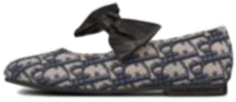 (Preschool) Dior Slip-On Round Toe Flat 'Beige Black' 2WBS11SHOY_Y38I (Preschool) Dior Slip-On Round Toe Flat 'Beige Black' 2WBS11SHOY_Y38I