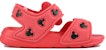(TD) adidas x Disney M&M AltaSwim I Kasual Sandal Merah 'Pink Hitam' BA9304