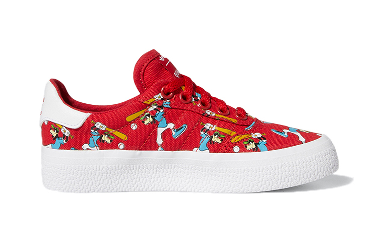 Order 中童 Disney/迪士尼 x adidas Originals 3MC Vulc 高飞聯名 低幫 兒童板鞋 紅白