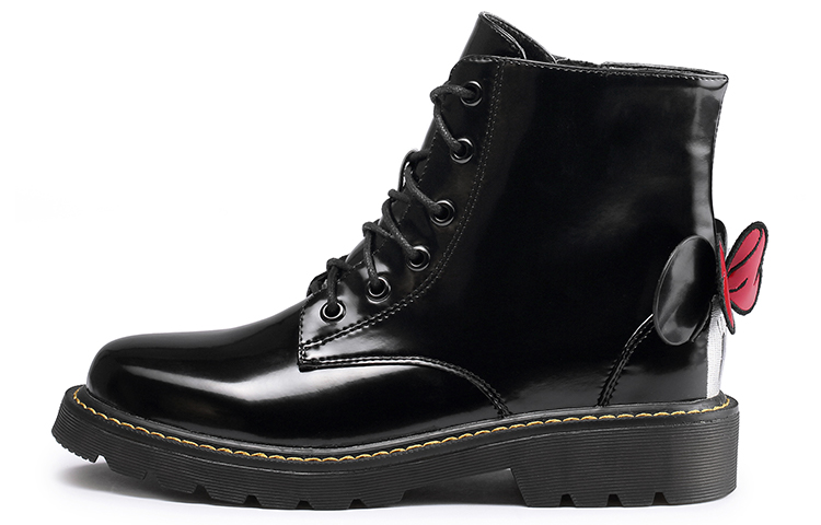 (Preschool) Disney x Dr. Martens Minnie Mouse 'Patent Black Embroidery' 20WDBL213-1600