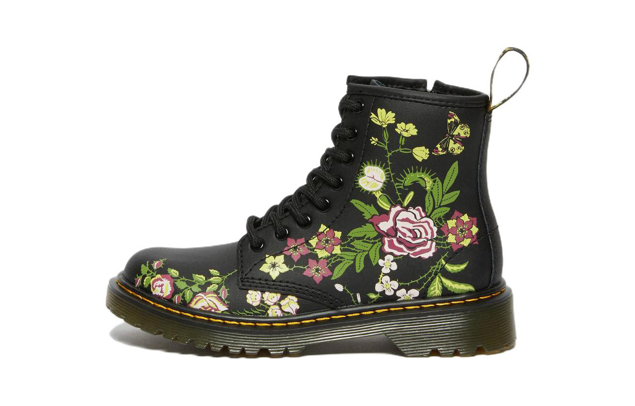 (PS) Dr. Martens 1460 'Black Floral Leather Lace-Up Boot'