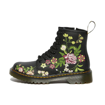 (PS) Dr. Martens 1460 'Black Floral Leather Lace-Up Boot'