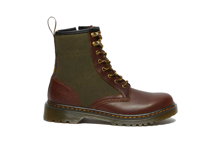 (PS) Dr. Martens 1460 Canvas Leather 'CMFT Lace-up Zip Boot in Brown' 圖 2