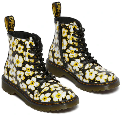 (Preschool) Dr. Martens 1460 Pansy Fayre Martin-Boots K Black/Yellow 26613001 Shop (Preschool) Dr. Martens 1460 Pansy Fayre Martin-Boots K Black/Yellow 26613001