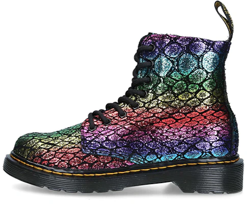 中童 Dr.Martens/馬丁博士 1460 Pascal 壓花皮革拉鍊馬丁靴 鮮豔色彩 Buy 中童 Dr.Martens/馬丁博士 1460 Pascal 壓花皮革拉鍊馬丁靴 鮮豔色彩