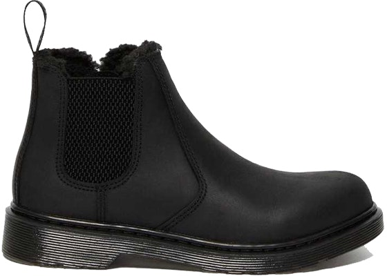 (Preschool) Dr. Martens 2976 'Faux Fur Lined Black Chelsea' Boot 26154001 Order (Preschool) Dr. Martens 2976 'Faux Fur Lined Black Chelsea' Boot 26154001