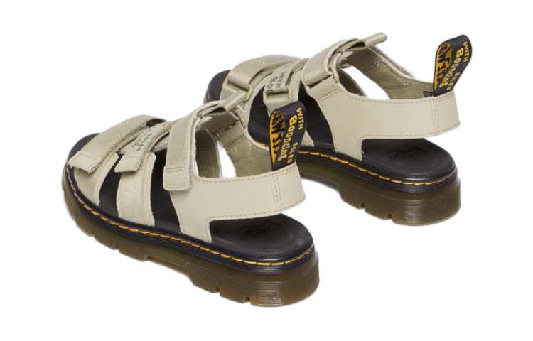 Shop (PS) Dr. Martens Beige 'Sandalia de Cuero Sintético Abierta con Hebilla' 30807358