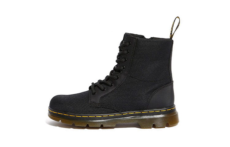 (Preschool) Dr. Martens Combs 'Black Zipper Boots' 25161001