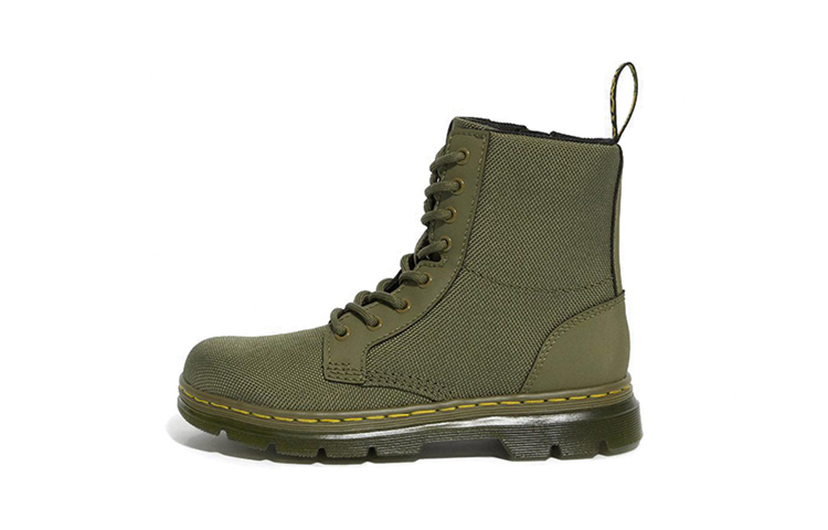 (Preschool) Dr. Martens Combs 'Green Zipper Boots' 25169355