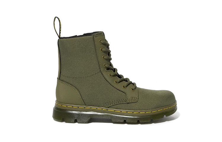Order 中童 Dr.Martens/馬丁博士 Combs 拉鍊馬丁靴 綠色