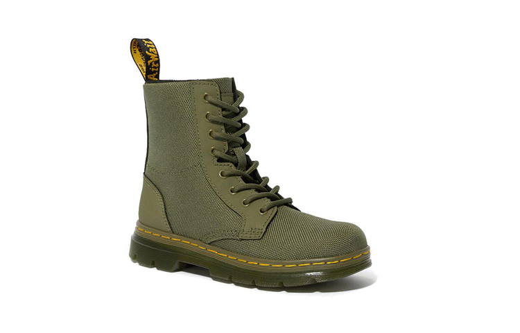 Lookbook 中童 Dr.Martens/馬丁博士 Combs 拉鍊馬丁靴 綠色