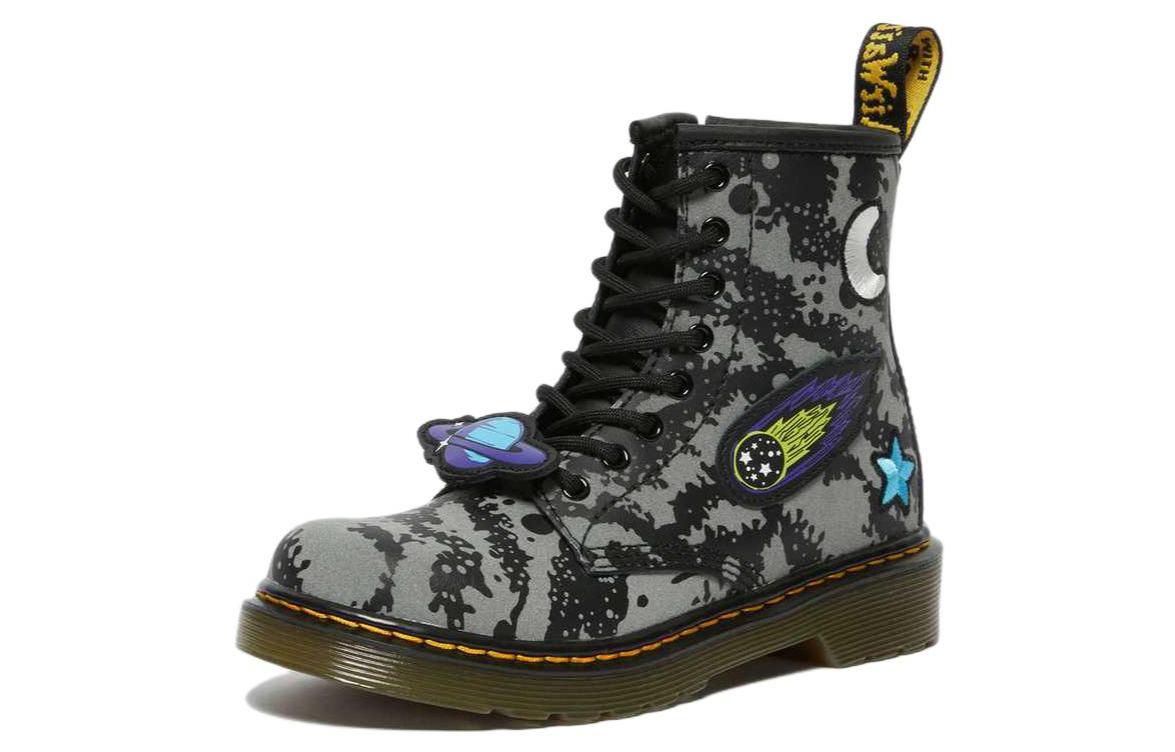 Buy (Preschool) Dr. Martens Dr.Martens 1460 Space Hydro Leather Lace Up Boots 'Black Grey Hydro Leather' 27889057
