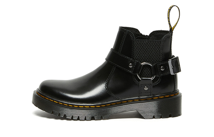 Buy (Preschool) Dr. Martens Dr.Martens Wincox Polished Smooth Leather Buckle Boots 'Black' 27094001