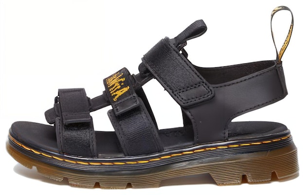 (Preschool) Dr. Martens Fabric Open Toe Sandals 'Black' 30807001 Buy (Preschool) Dr. Martens Fabric Open Toe Sandals 'Black' 30807001