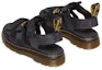 Shop (Preschool) Dr. Martens Fabric Open Toe Sandals 'Black' 30807001