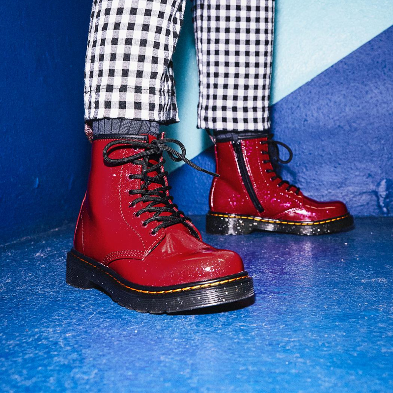 (PS) Dr. Martens Junior 1460 'Red Glitter Zip' 圖 7