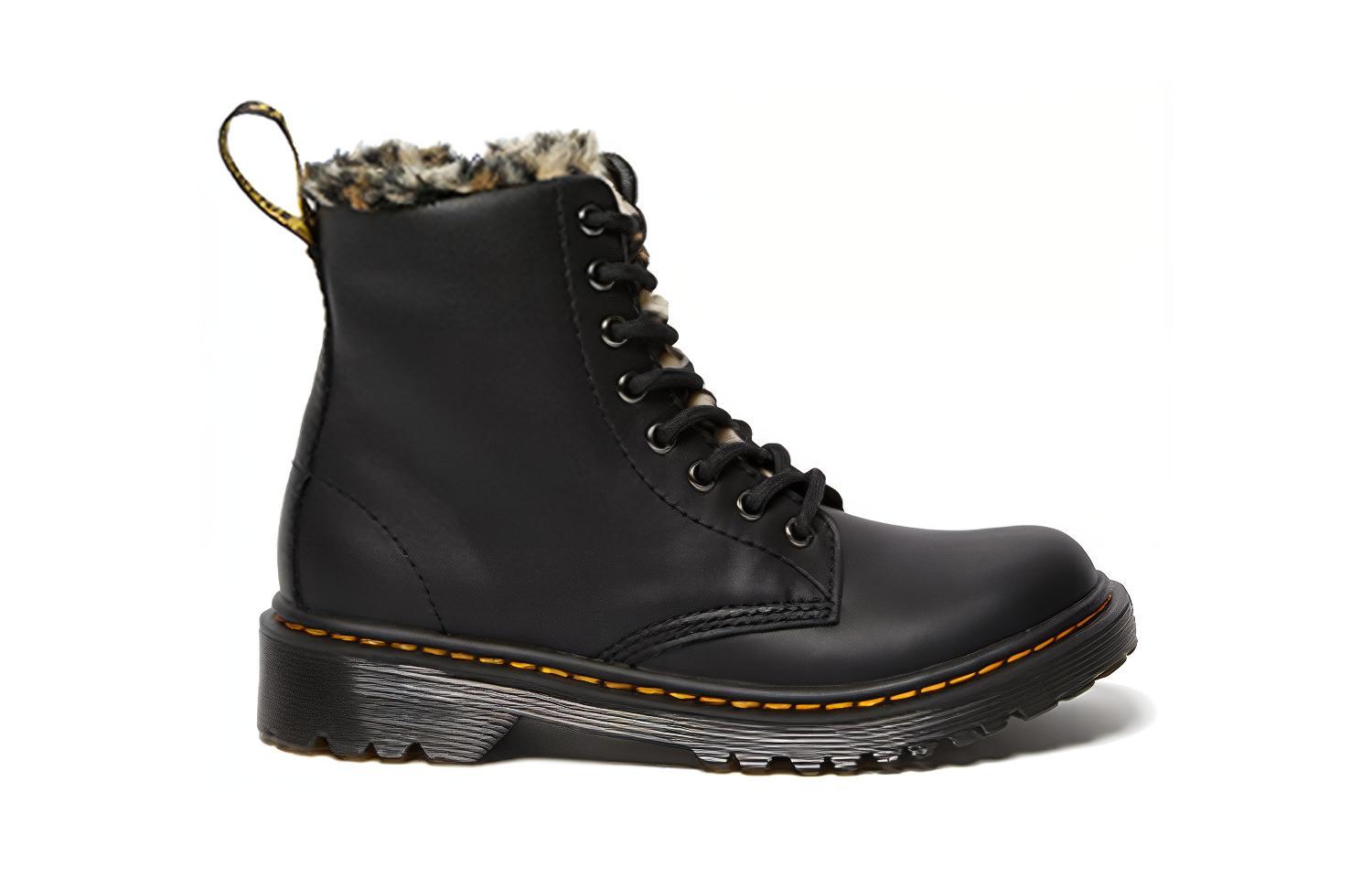 Order (Preschool) Dr. Martens Junior 1460 Fleece Lined Boots 'Black' 26044001