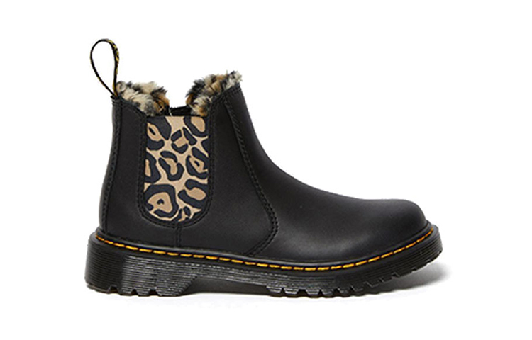 Order (PS) Dr. Martens Junior 2976 Zip Chelsea Boots Berbulu 'Hitam' 26045001