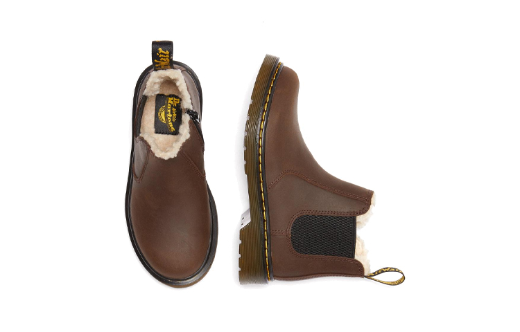 Shop (Preschool) Dr. Martens Junior 2976 Leather Chelsea Boots 'Black Brown' 25100201