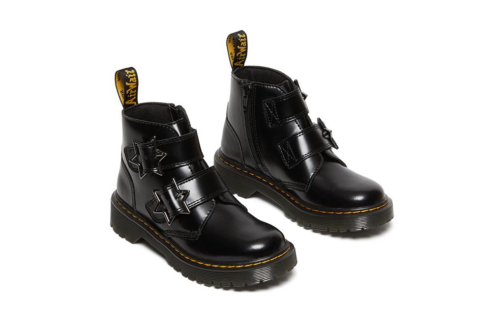 Order (Preschool) Dr. Martens Leather Low Top 'Black Star' 27627001