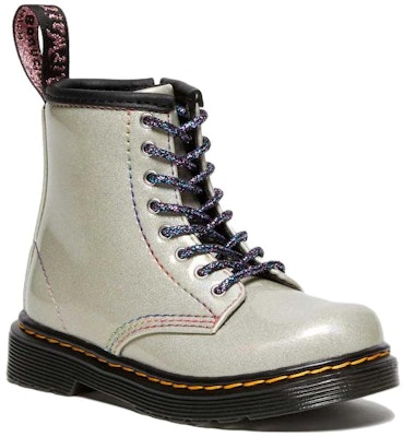 (Preschool) Dr. Martens Mid-Top Leather Boots 'Silver' 27913040 Order (Preschool) Dr. Martens Mid-Top Leather Boots 'Silver' 27913040