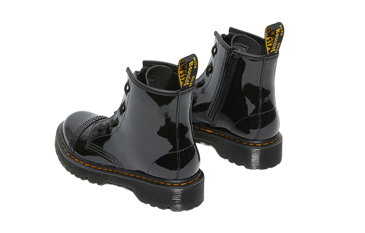 Lookbook (PS) Botas Negras Dr. Martens Sinclair Bex J Cuero Charol 8 Ojos para Niños Mayores 27237001