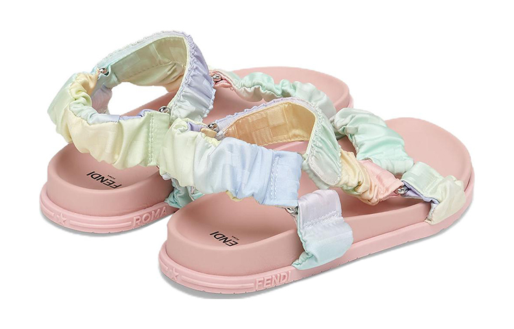 Shop (PS) Fendi Sandalia Colorblock FF Tela 'Multicolor' JMR419AMFFF0WB1