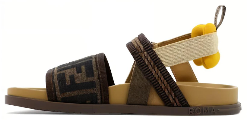 (PS) Sandalias Planas de Tela Fendi FF 'Tobacco' JMR437ALJFF1JGO Buy (PS) Sandalias Planas de Tela Fendi FF 'Tobacco' JMR437ALJFF1JGO