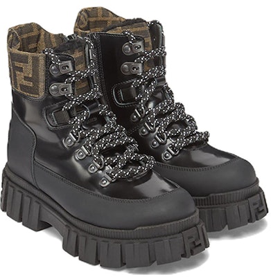 (Preschool) Fendi Leather Fashion Lace-Up Boots 'Black' JMR435AKXKF0HEB Lookbook (Preschool) Fendi Leather Fashion Lace-Up Boots 'Black' JMR435AKXKF0HEB