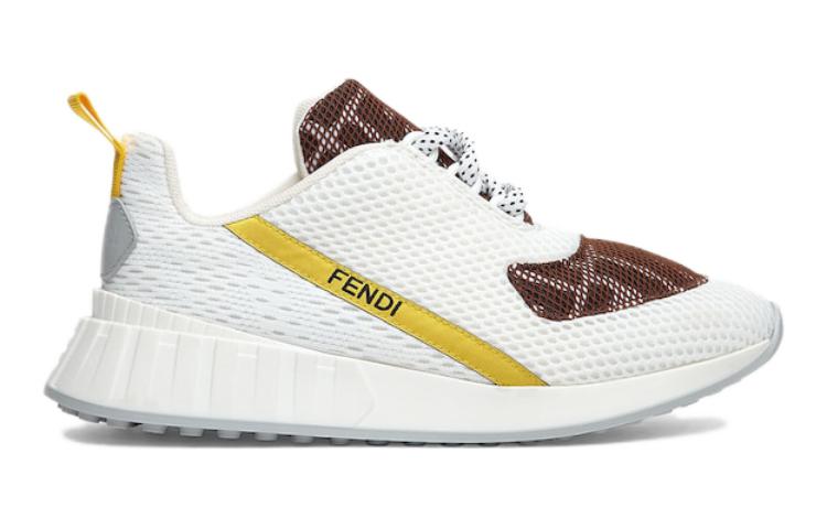 Order 兒童 FENDI 芬迪 牛皮 舒適簡約 低幫 兒童跑步鞋 白色