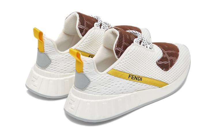 Shop 兒童 FENDI 芬迪 牛皮 舒適簡約 低幫 兒童跑步鞋 白色