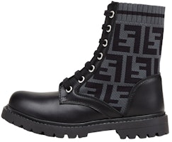 (Preschool) Fendi Leather Martin Boots 'Black' JMR382AEGPF1D0I (Preschool) Fendi Leather Martin Boots 'Black' JMR382AEGPF1D0I