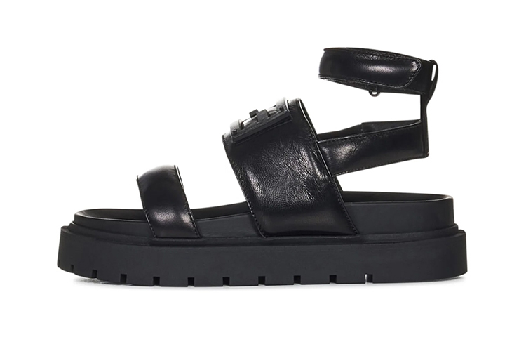 (Preschool) Fendi Leather Platform Fashion Slide 'Black' JFR361ALJKF0ABB