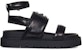 (PS) Fendi Selipar Fesyen Kulit Platform 'Hitam' JFR361ALJKF0ABB