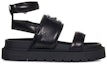 Order (PS) Fendi Selipar Fesyen Kulit Platform 'Hitam' JFR361ALJKF0ABB