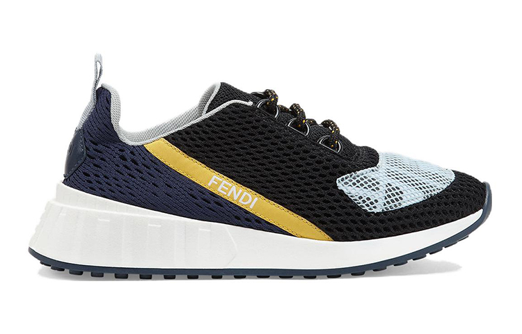 (PS) Fendi Low-Top Mesh Sneaker with Logo 'Black Blue' 圖 2