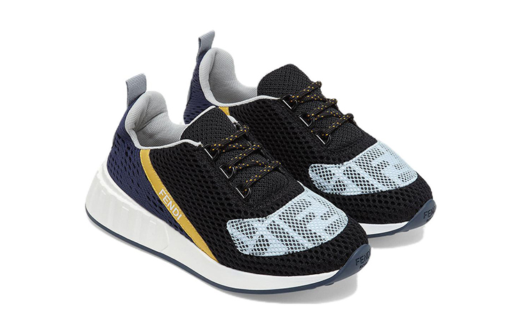 (PS) Fendi Low-Top Mesh Sneaker with Logo 'Black Blue' 圖 3